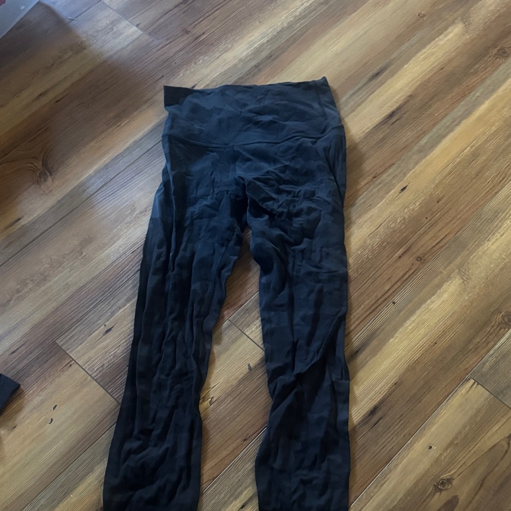 Lululemon Athletica Black Camouflage Leggings